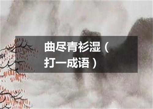 曲尽青衫湿（打一成语）