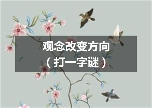 观念改变方向（打一字谜）