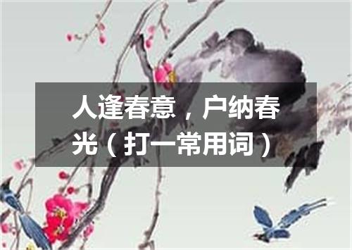 人逢春意，户纳春光（打一常用词）