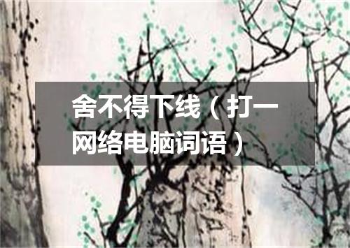 舍不得下线（打一网络电脑词语）