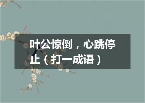 叶公惊倒，心跳停止（打一成语）