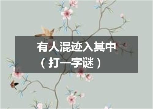 有人混迹入其中（打一字谜）