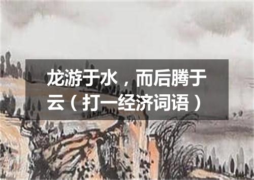 龙游于水，而后腾于云（打一经济词语）