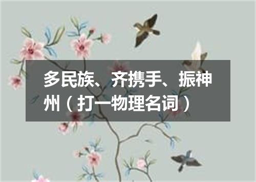 多民族、齐携手、振神州（打一物理名词）