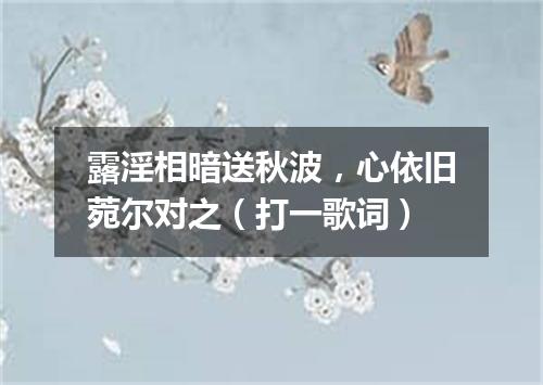 露淫相暗送秋波，心依旧菀尔对之（打一歌词）