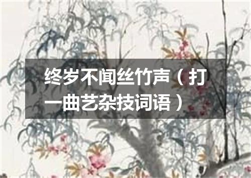 终岁不闻丝竹声（打一曲艺杂技词语）