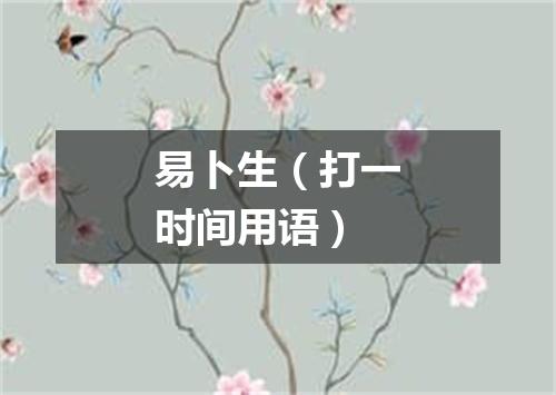 易卜生（打一时间用语）