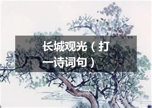 长城观光（打一诗词句）