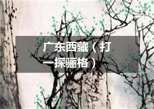 广东西藏（打一探骊格）