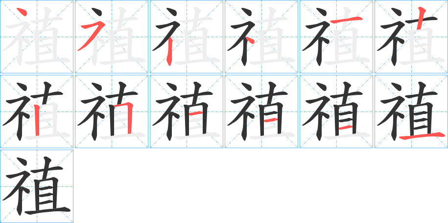 禃的笔画顺序字笔顺的正确写法图