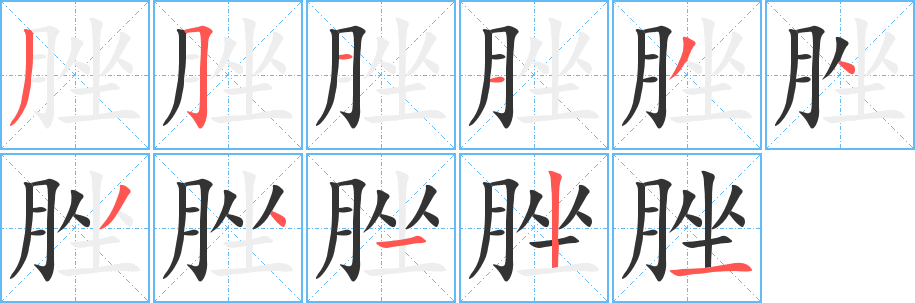 脞的笔画顺序字笔顺的正确写法图