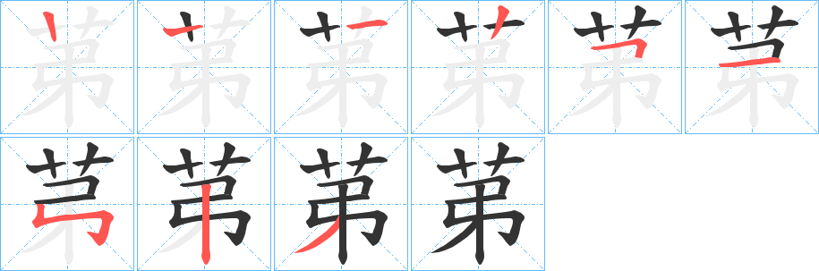 苐的笔画顺序字笔顺的正确写法图