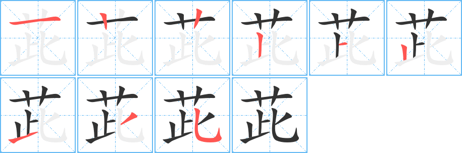 茈的笔画顺序字笔顺的正确写法图