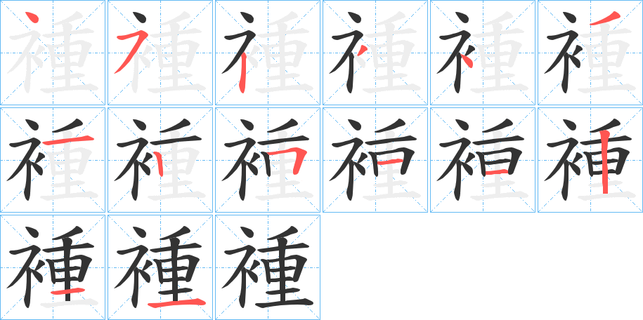 褈的笔画顺序字笔顺的正确写法图