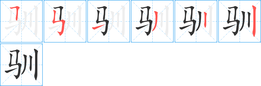 驯的笔画顺序字笔顺的正确写法图