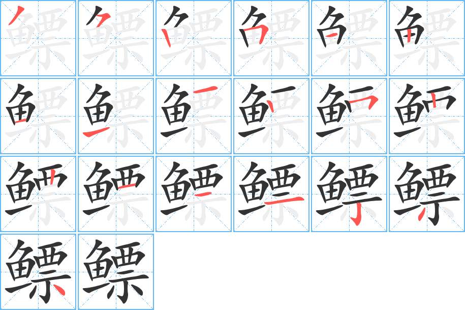 鳔的笔画顺序字笔顺的正确写法图