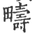 疇(印刷字体·宋·广韵)