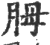 胟(印刷字体·宋·广韵)