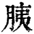 胰(印刷字体·清·康熙字典)