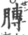 膞(印刷字体·宋·广韵)