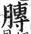 膞(印刷字体·明·洪武正韵)