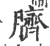 脐(印刷字体·宋·广韵)