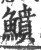 鲼(印刷字体·宋·广韵)